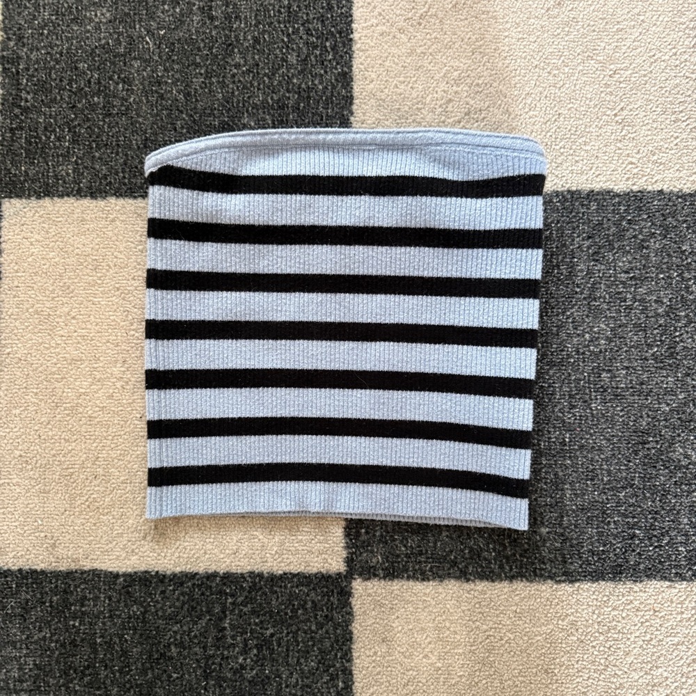 Edikted strapless ribbed crop tube top XS